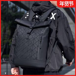 旅行通勤男款高级感背包个性户外双肩包潮酷大容量休闲商务电脑包