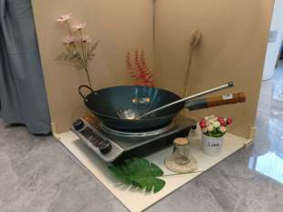 凹面电磁炉锅饭店商用家用无油烟无涂层不生绣燃气灶熟铁烤蓝圆底