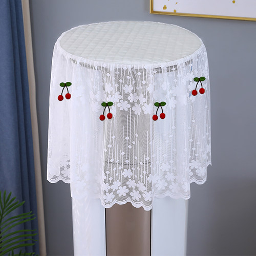 客厅圆柱开机不取立式蕾丝防尘罩