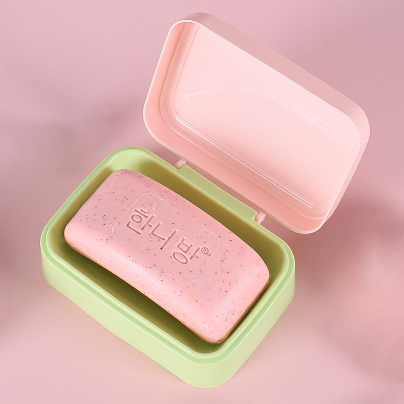 肥皂盒旅行卡通带盖香皂盒2024新款便携沥水可爱家用学生宿舍皂托