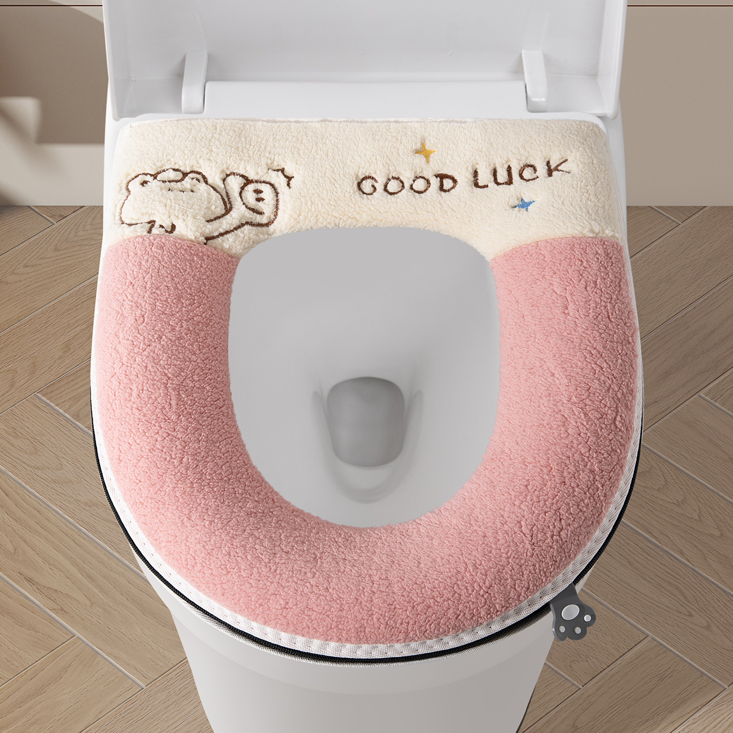 可爱毛绒马桶套加厚厕所防水坐便垫套四季通用马桶座圈垫冬季家用