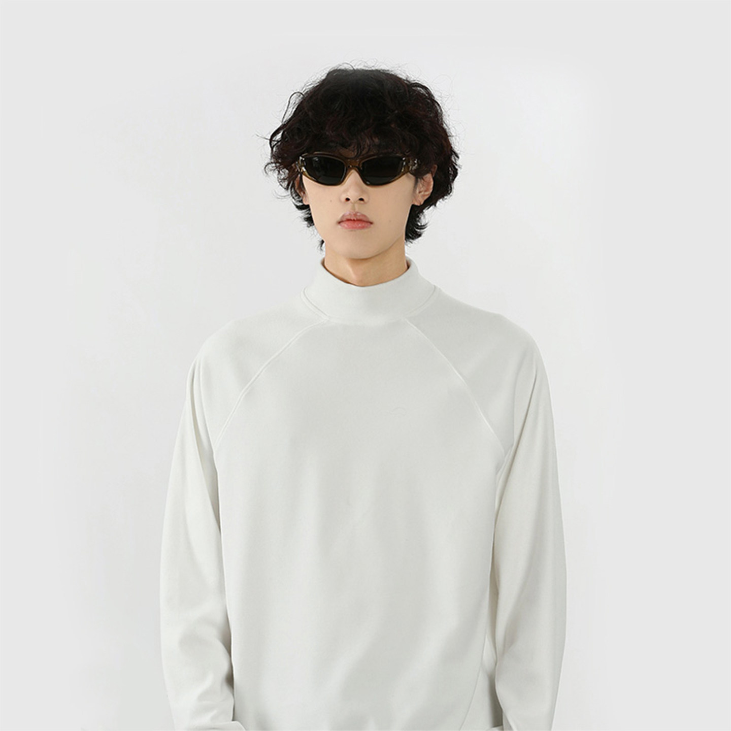 FOG EMMA半高领双面德绒打底衫男冬季复古卫衣重磅加绒长袖T恤