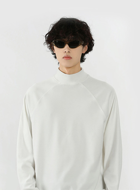 FOG EMMA半高领双面德绒打底衫男冬季复古卫衣重磅加绒长袖T恤