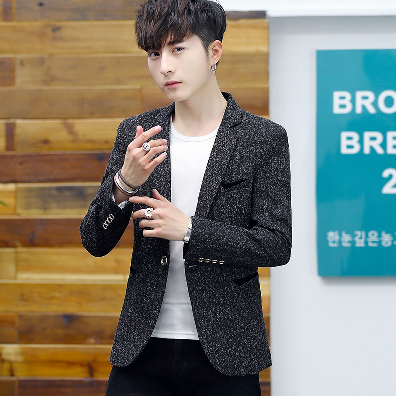 外套商务休闲绅士矮个子显瘦西服