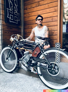 匠工机车摩托在线|1924crafthuman复古动力自行车|骑行|摆件|收藏