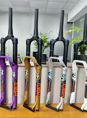 正品玛卡威山地车前叉34管160行程AM高强度气压前叉越野快拆气叉