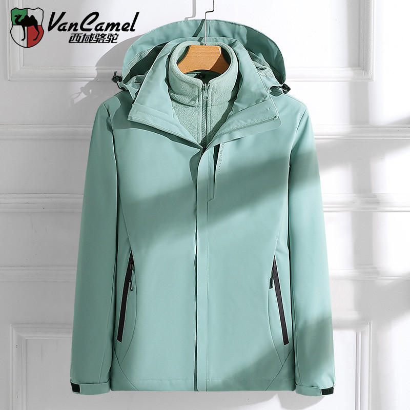 西域骆驼防风户外春秋冲锋衣情侣