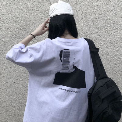 Net red short sleeve T-shirt women's super hot new loose Korean fashion niche design sense Harajuku style top