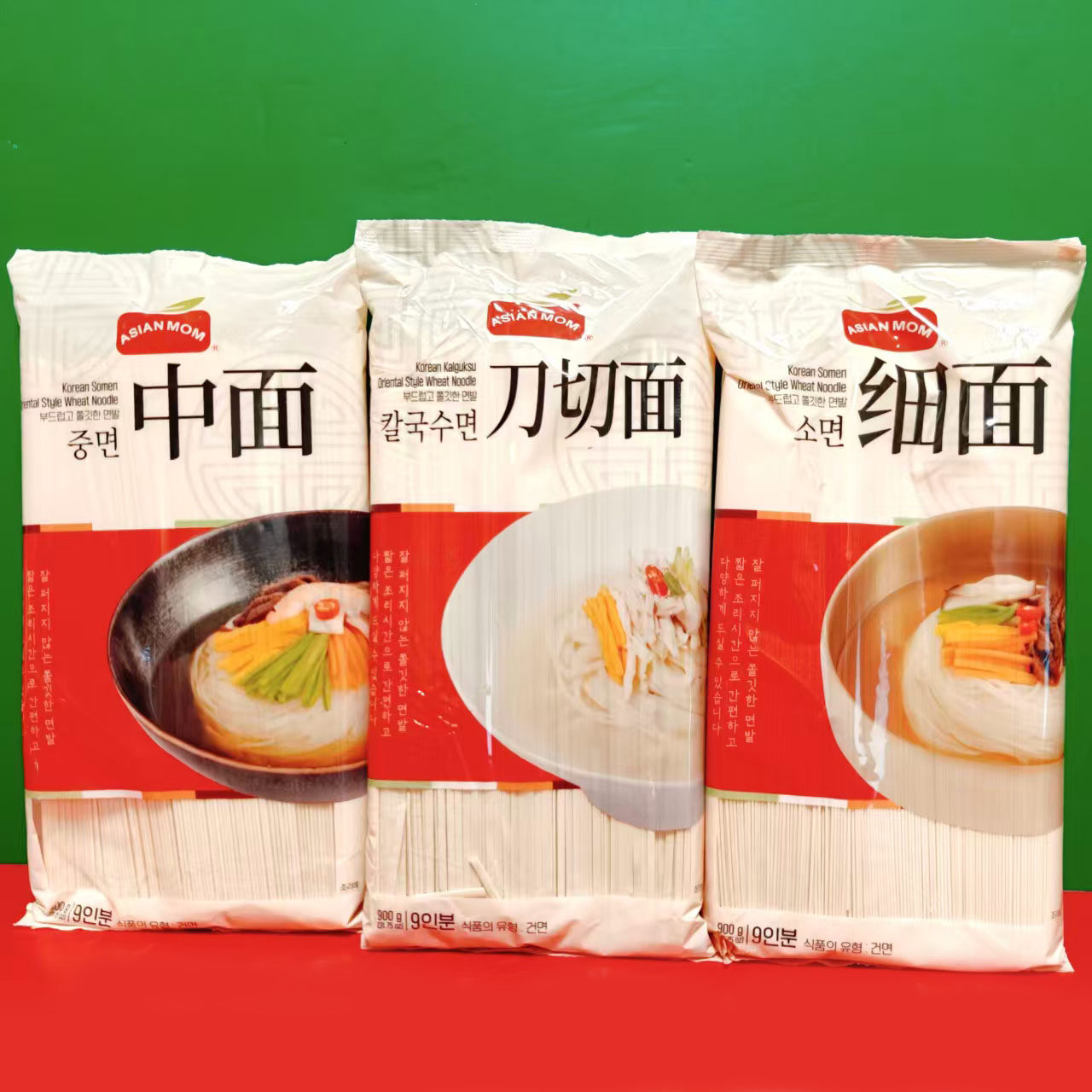 临期特价 韩国进口亚洲妈妈中面刀切面细面挂面500g-900g袋装面条