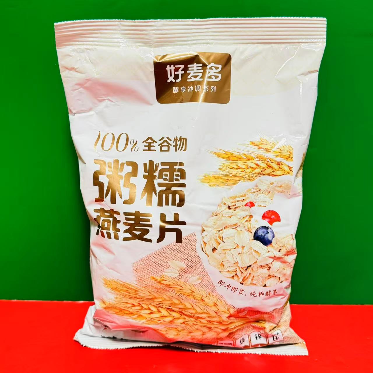 临期特价 好麦多全谷物粥糯燕麦片408g袋装 早餐饱腹代餐燕麦片