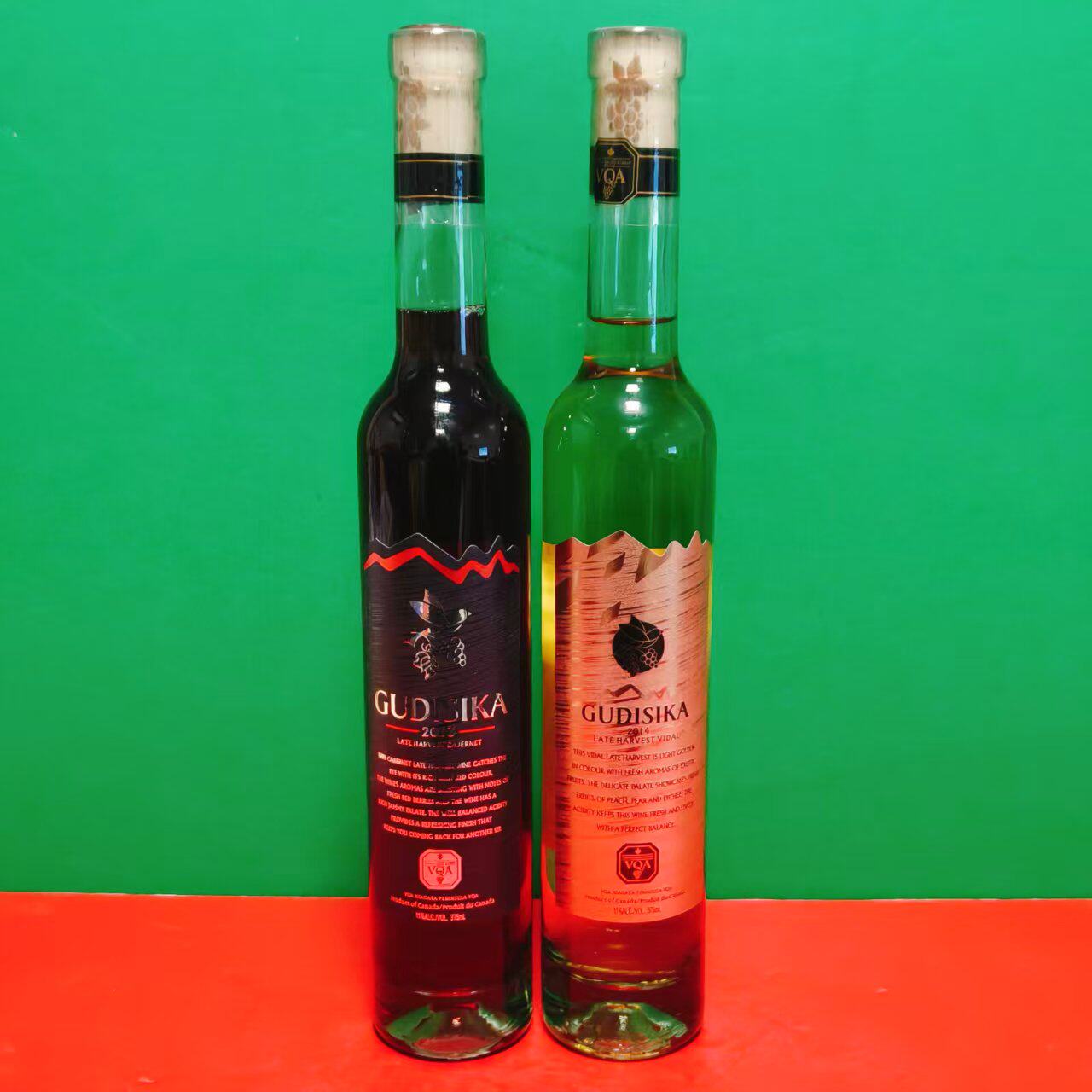 加拿大进口11%vol古蒂斯卡晚收白葡萄酒/红葡萄酒375ml甜型葡萄酒