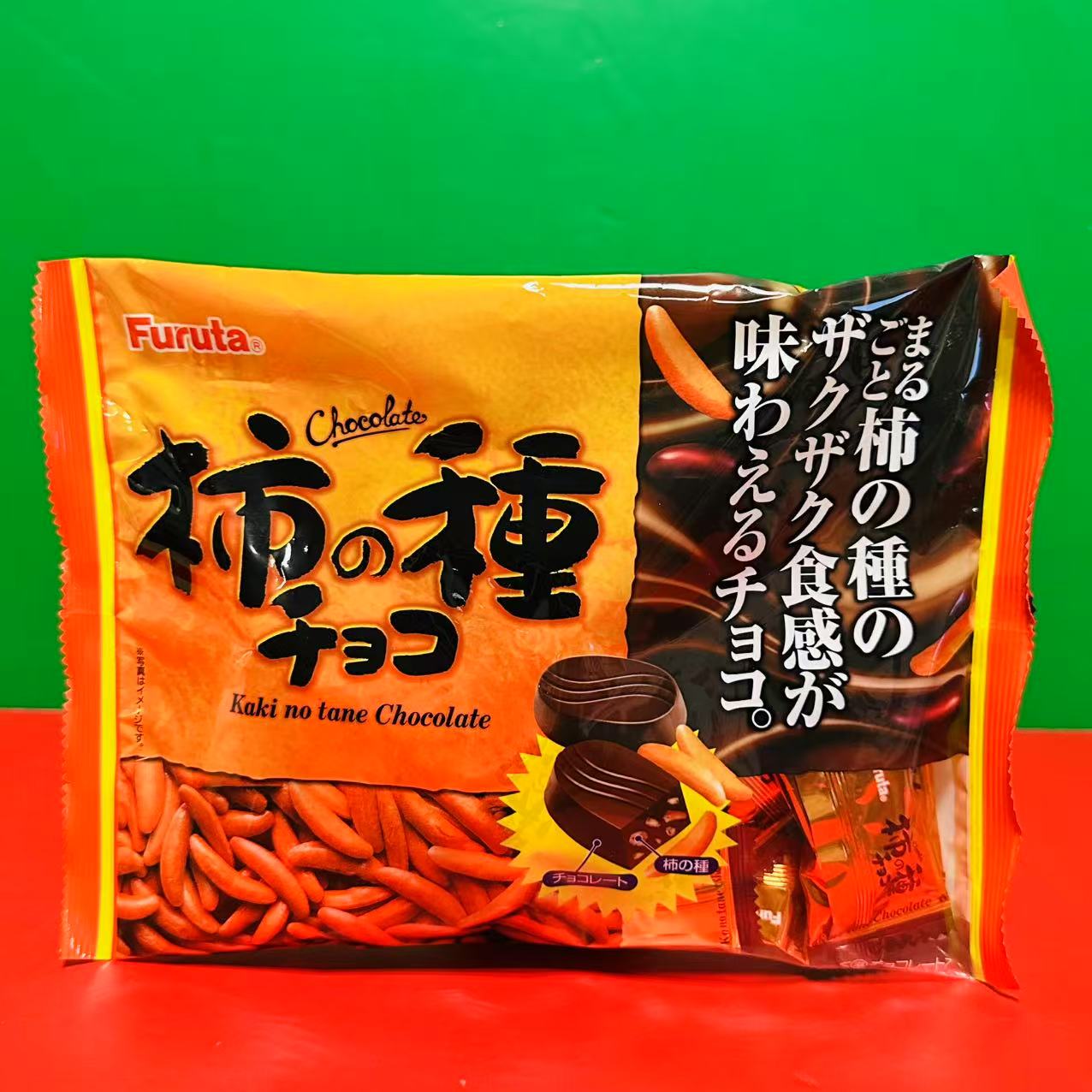 臨期特價(jià) 日本進(jìn)口富璐達(dá)米果花生巧克力108g袋裝 辦公休閑零食品
