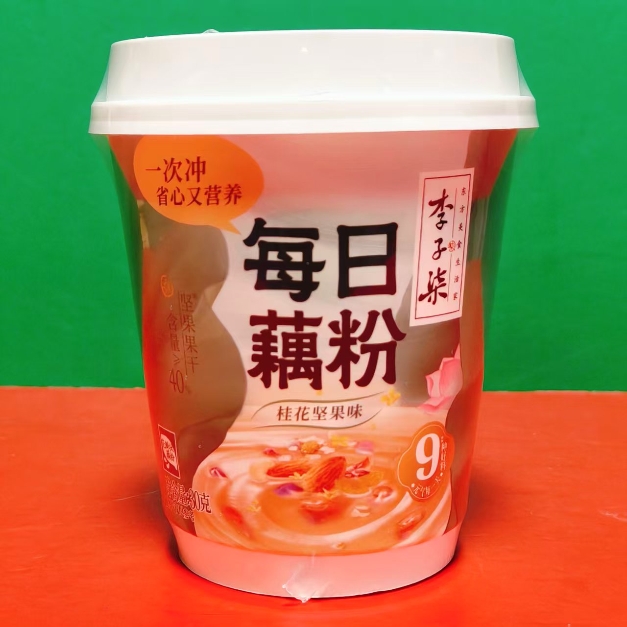 临期特价 李子柒桂花坚果味每日藕粉30g杯装方便速食冲调谷物制品