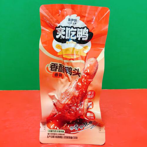 临期特价 来伊份来吃鸭香辣香酥鸭头约40g袋装 开袋即食网红零食