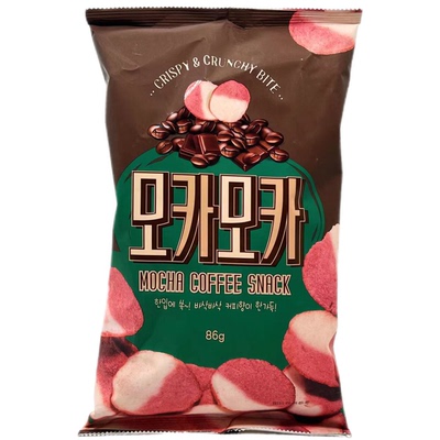 韩国进口咖啡味酥脆片86g袋装