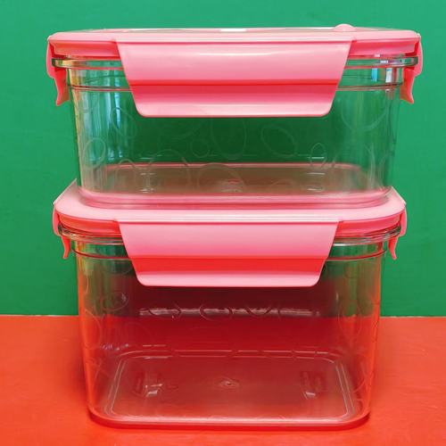 易时空矩形真空食品保鲜盒800ml/1.2L物品收纳塑料盒饭盒 折扣价