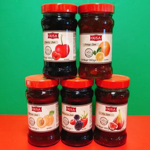 土耳其进口欧萨橙子杏子樱桃无花果什锦果酱380g面包涂抹甜点烘焙