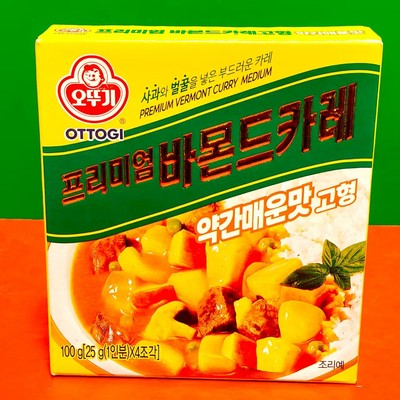 韩国进口不倒翁苹果咖喱微辣味100g盒装炖牛肉烹饪炒菜复合调味料