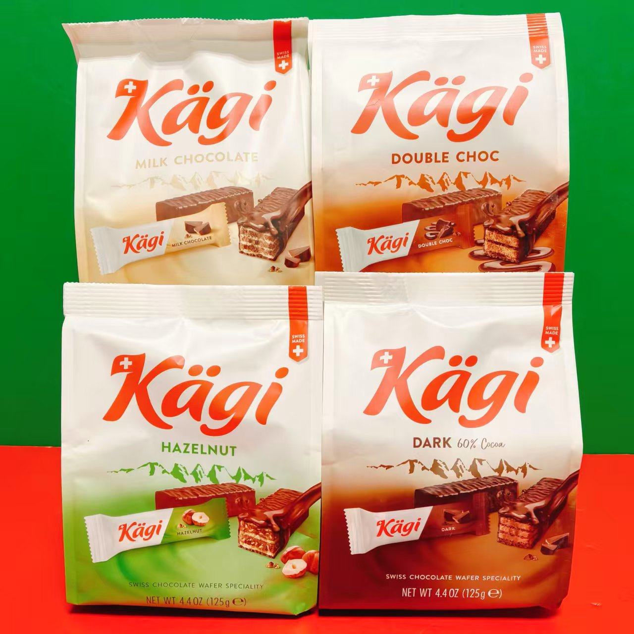 临期特价 瑞士进口卡奇迷你牛奶巧克力威化饼干125g袋装休闲零食