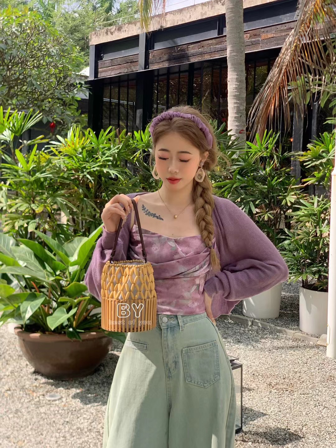 2024春夏新款短款插肩袖开衫