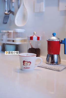 日本面包小偷咖啡杯陶瓷日式