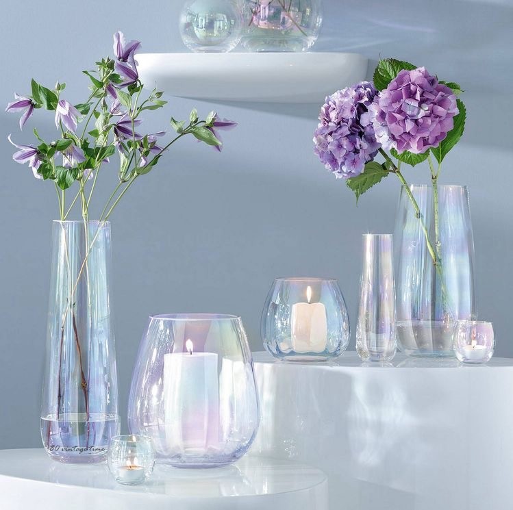 80vintagetime珍珠玻璃花瓶