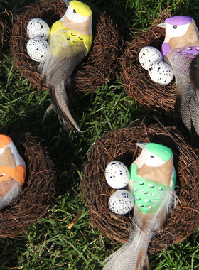 珍珠鹦鹉鸟窝保暖繁殖装饰挂窝 手工藤草编户外阳台八哥鸟巢 鸟笼