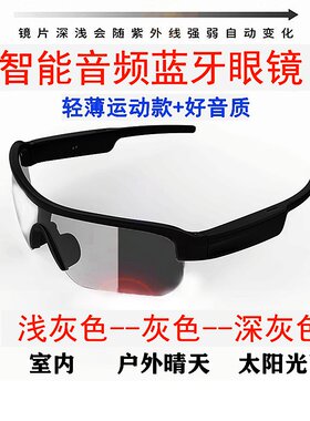 智能定向音频蓝牙耳机眼镜运动款