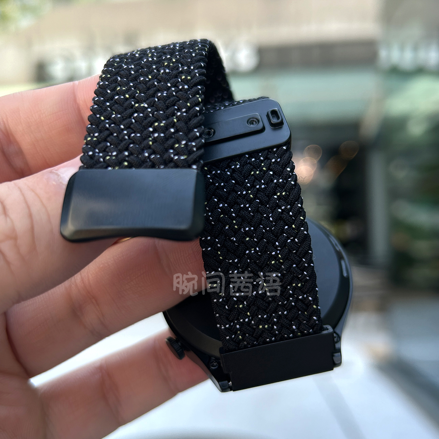 适用华为GT5/4尼龙弹力编织表带watch3Pro磁吸卡扣GT2watchgt男女