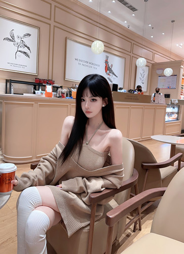 Eva君君酱韩系挂脖抹胸针织v领宽松套头毛衣两件套女显瘦气质上衣