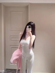 Eva君君酱高级感气质抹胸背心天百搭显瘦针织修身性感内搭上衣韩
