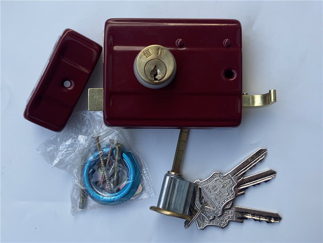 特价老式红古铜带边外装门锁