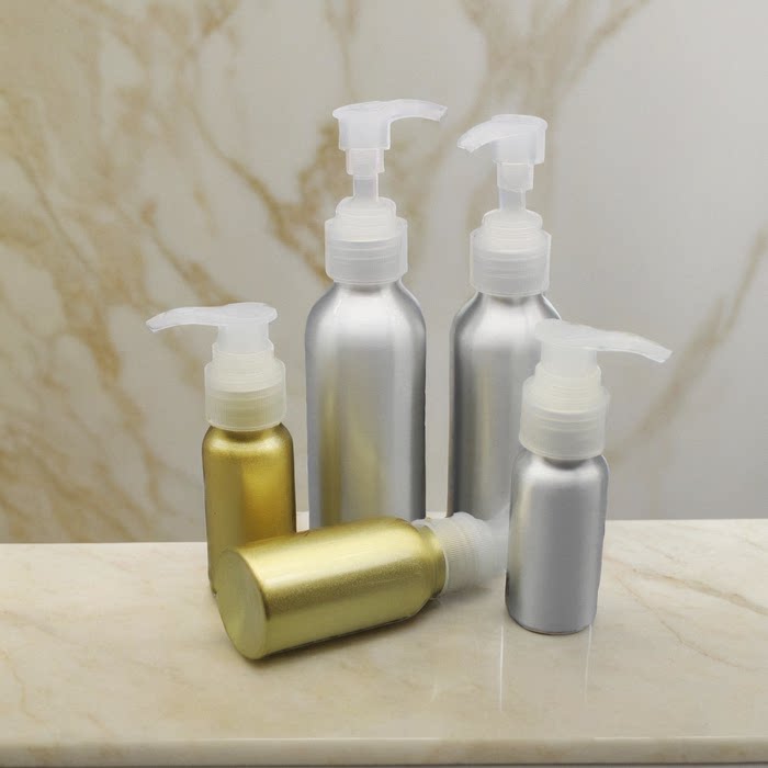 30到250ml护肤品乳液小瓶子洗面奶试用沐浴露乳按压分装铝瓶
