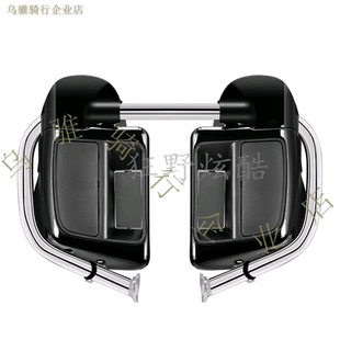前保险杠护腿罩挡风护腿包工具箱14 哈雷双灯滑翔公路滑翔改装