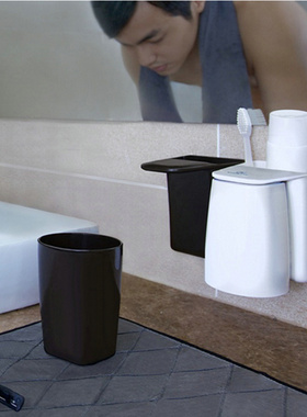 台湾Brushing Know牙刷杯漱口杯套装置物架挂壁式磁吸式壁挂情侣