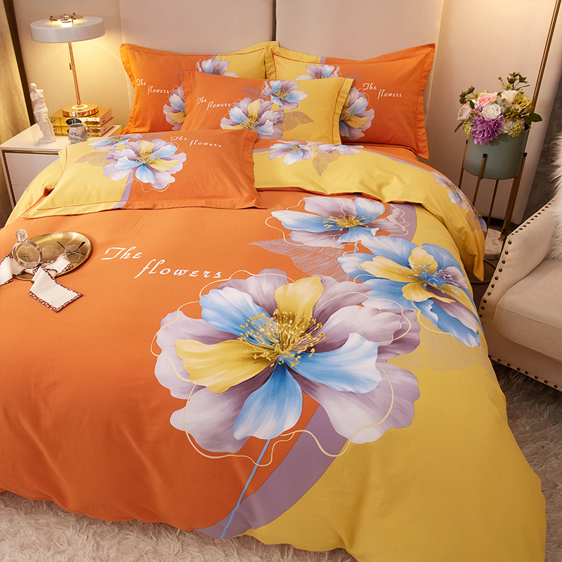 纯棉加厚磨毛四件套100%全棉秋冬