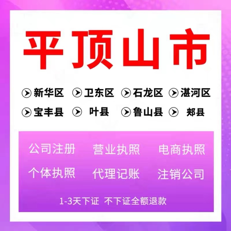 平顶山石龙区个体电商企业公司注册营业执照代办注销变更解除异常 商务/设计服务 工商注册 原图主图