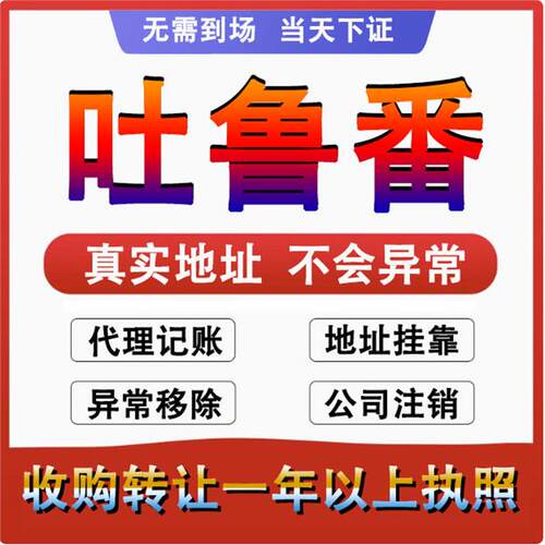 吐鲁番高昌公司个体注册代账 变更注销营业执照减资 转让地址变更