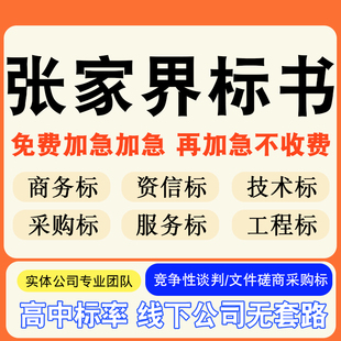 张家界专业标书制作技术标排版服务方案招标设计电子投标文件编写