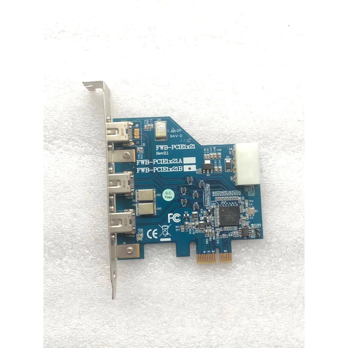 现货台湾IOI FWB-PCIE1X21B LSI FW643 1394B采集卡800M