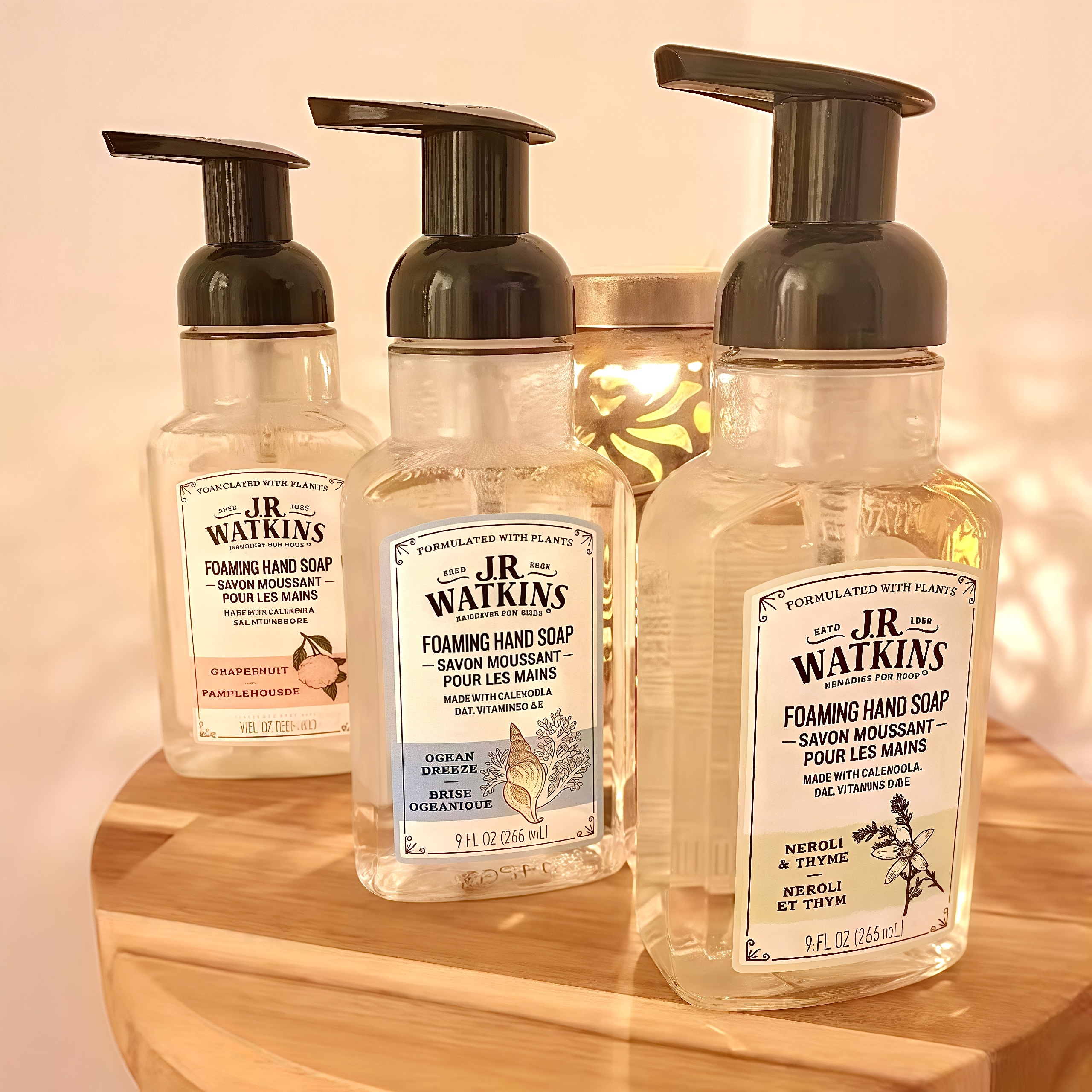 美国进口J R Watkins泡泡洗手液薰衣花草香滋养肌肤滋润清爽266ml