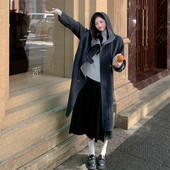 k428 女正反两穿双面羊毛呢大衣外套p285 现货首发 2025冬新款