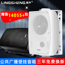 菱声壁挂式 音响挂壁会议室商场扬声器背景音乐广播喇叭室内教室培训室室内连锁店店铺商场定压音箱展厅超市