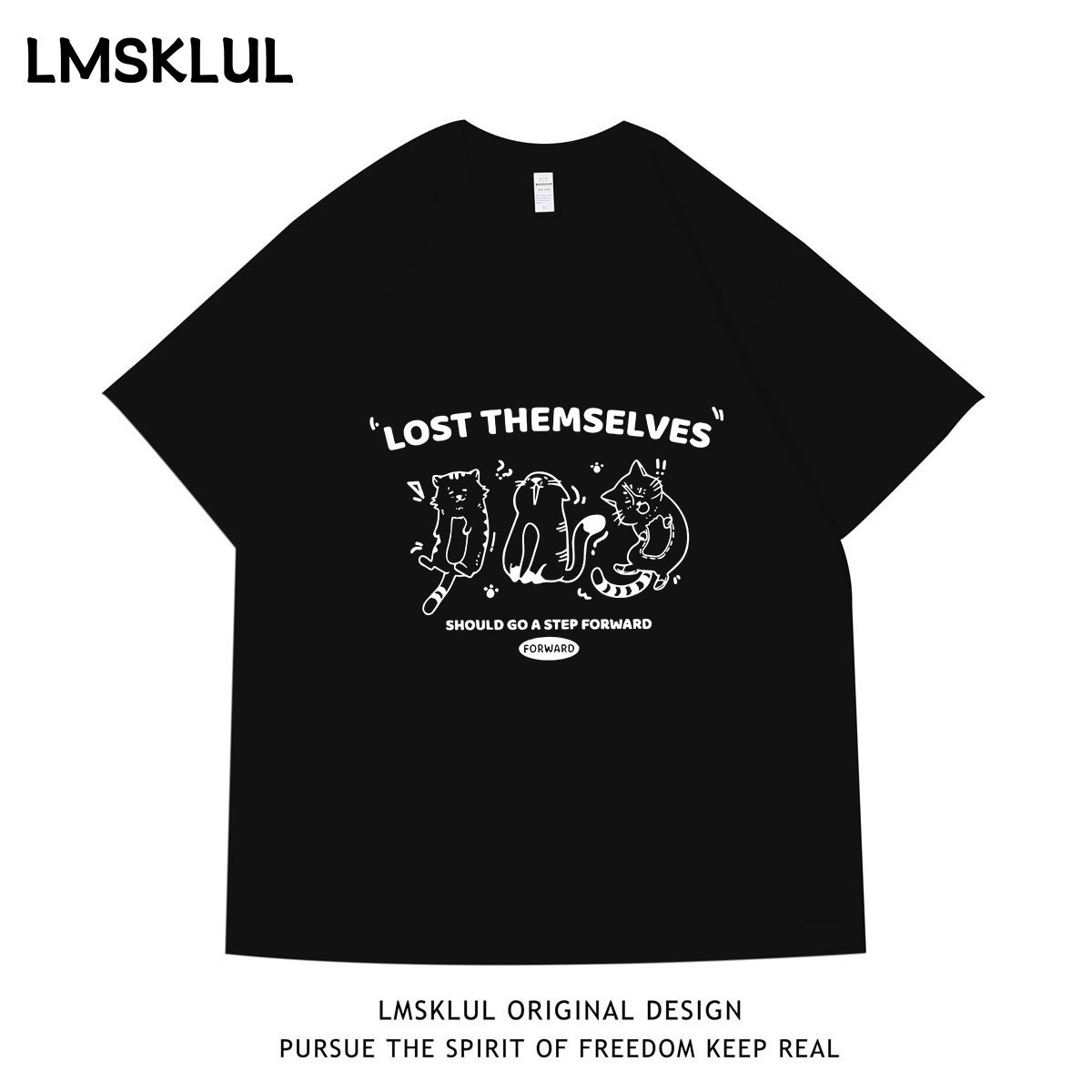 LMSKLUL重磅棉超好看白色短袖t恤女夏2026新款爆款宽松慵懒风半袖