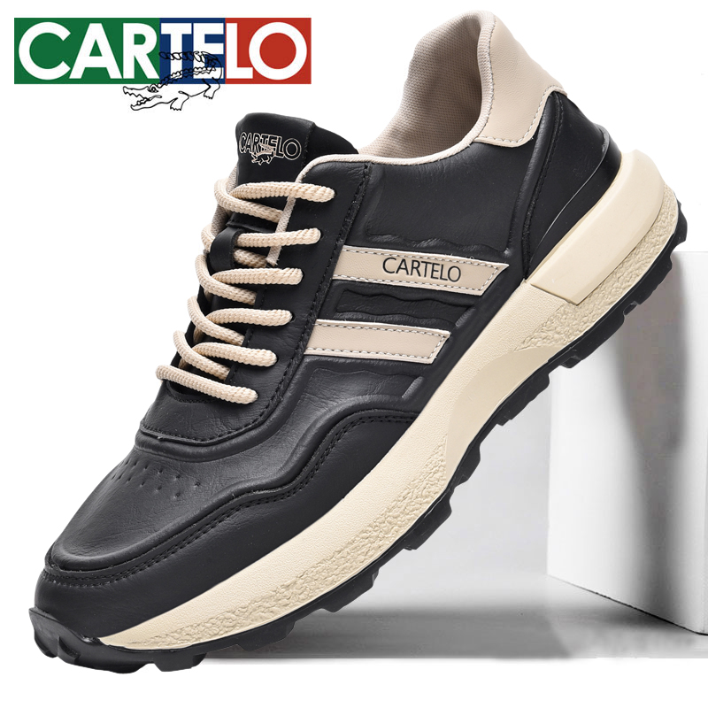 卡帝乐鳄鱼男鞋2025新款秋季男款复古运动鞋子男士百搭休闲潮鞋男
