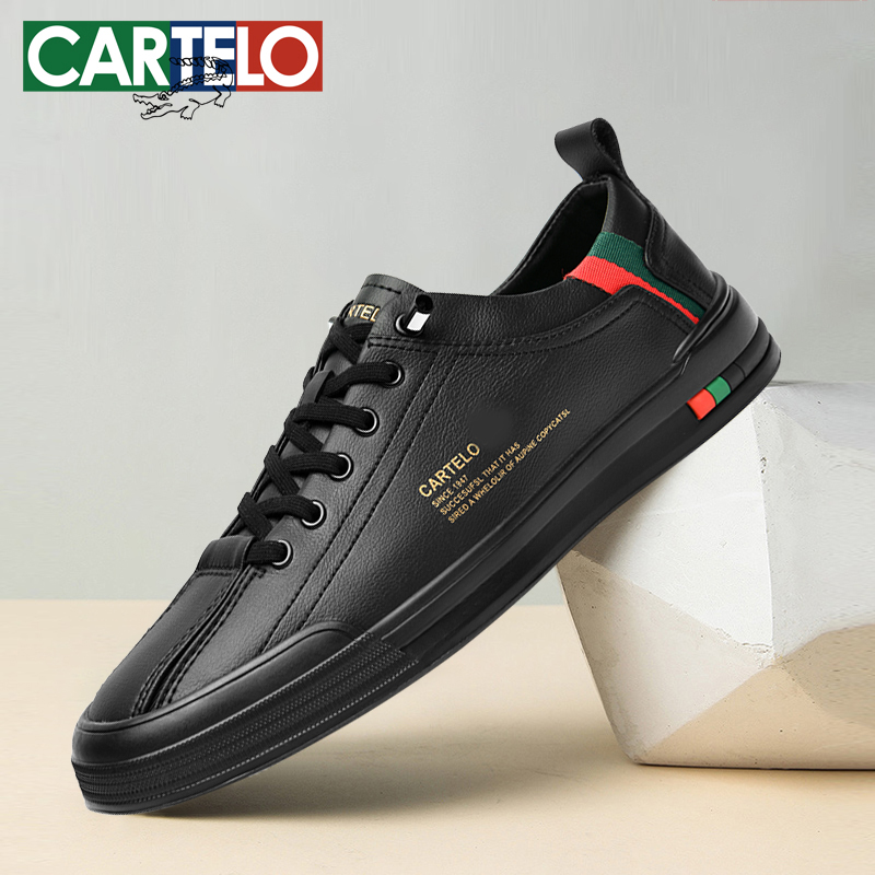 卡帝乐鳄鱼男鞋一脚蹬百搭板鞋男