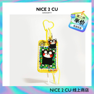 原创卡通猫咪包包挂件学生校园卡公交卡饭卡保护套卡通证件卡套女