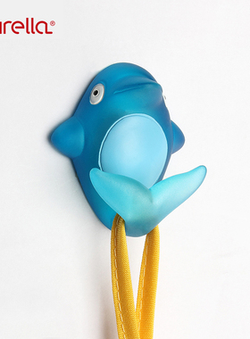 瑞士SPIRELLA挂钩厨房浴室卫生间门后瓷砖墙毛巾壁挂强力粘钩海豚