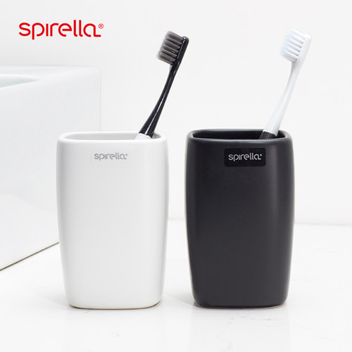 瑞士SPIRELLA简约情侣陶瓷漱口杯
