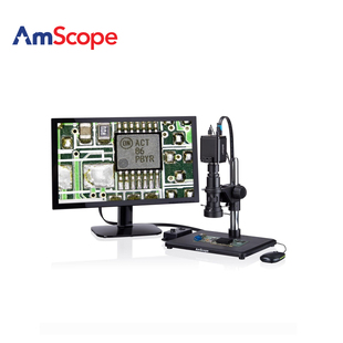 0.7X AmScope 5倍高清变焦4K 8MP HDMI相机高清数字带环形灯